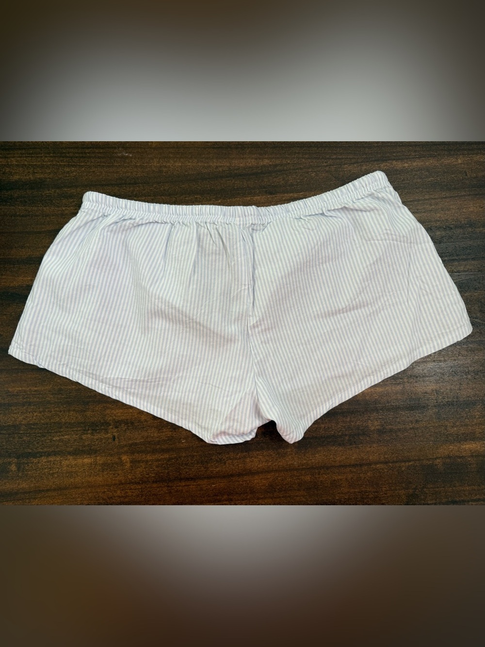 Brandy Melville Light Blue & White Striped Shorts - Picture 5 of 7